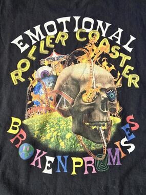 Broken Promises Emotional Rollercoaster T-Shirt Mens XL Black Graphic Tee Zumiez